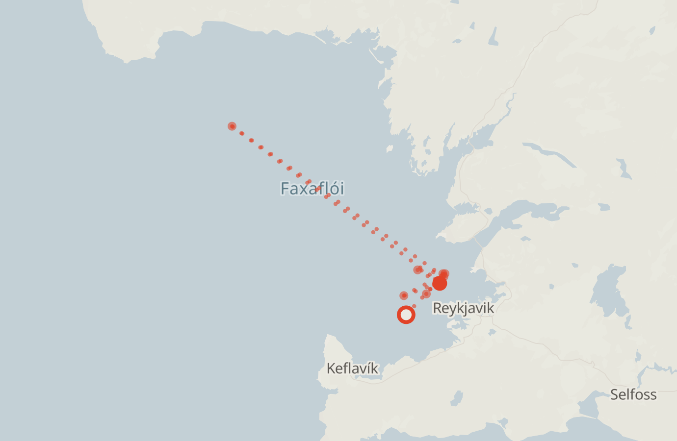 Activity map — real sighting points on an OpenStreetMap basemap
