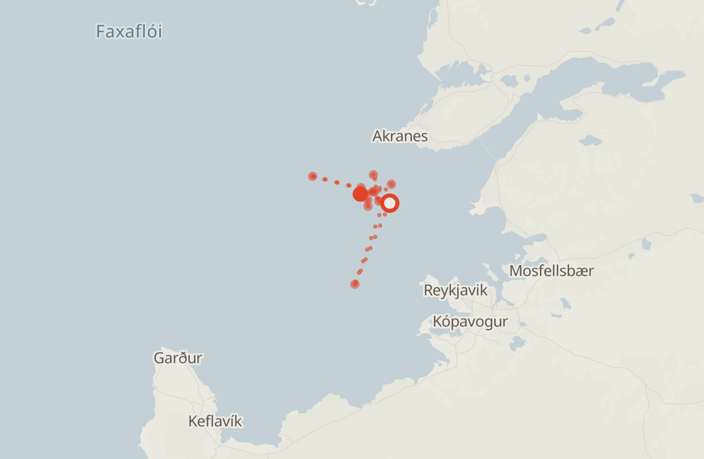 Activity map — real sighting points on an OpenStreetMap basemap