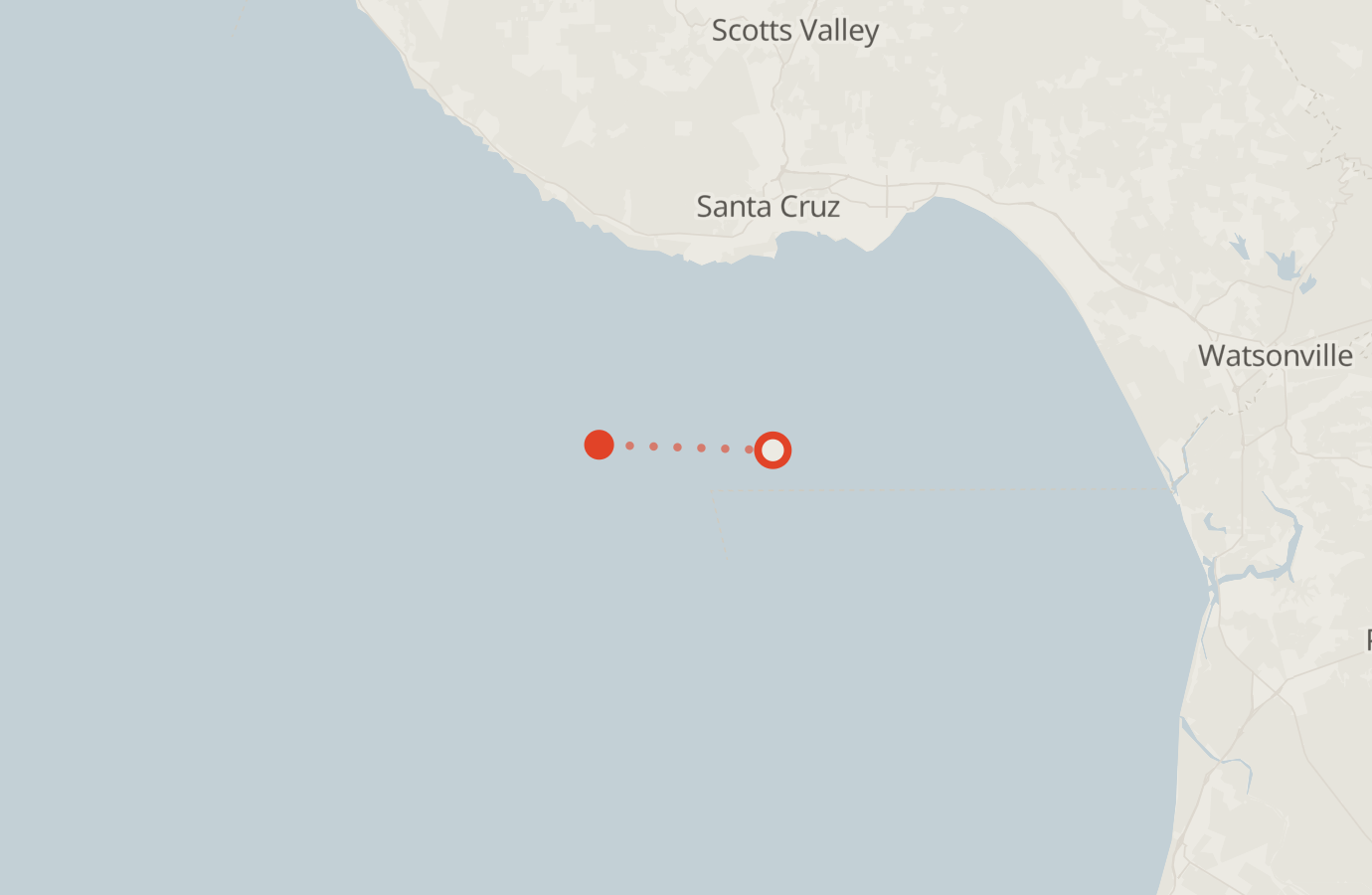 Activity map — real sighting points on an OpenStreetMap basemap