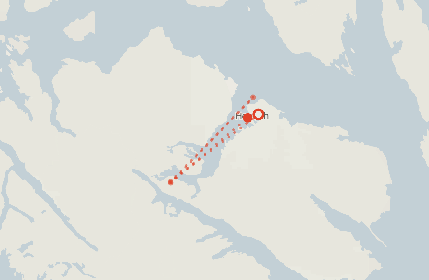 Activity map — real sighting points on an OpenStreetMap basemap