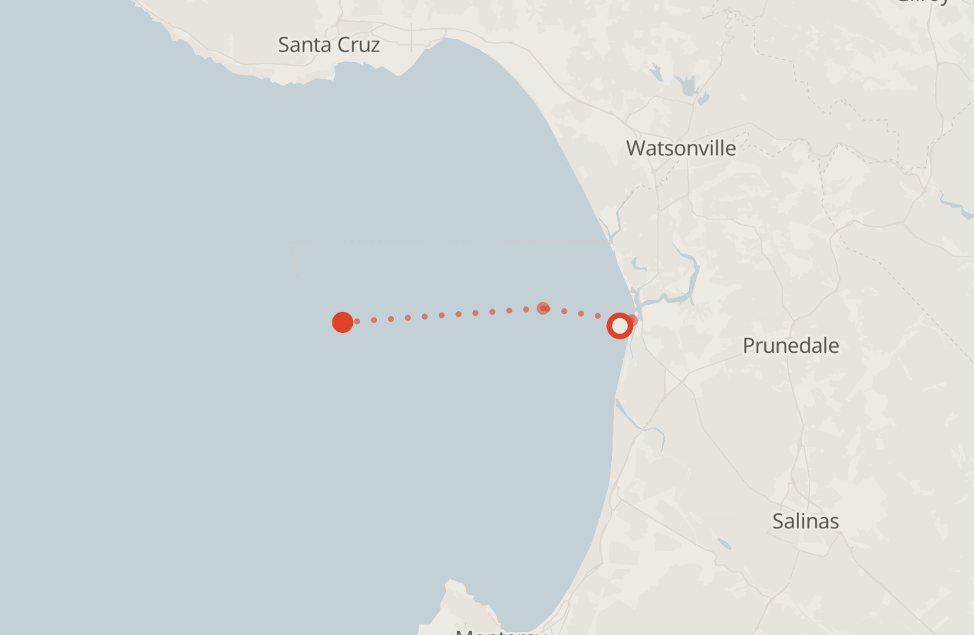 Activity map — real sighting points on an OpenStreetMap basemap