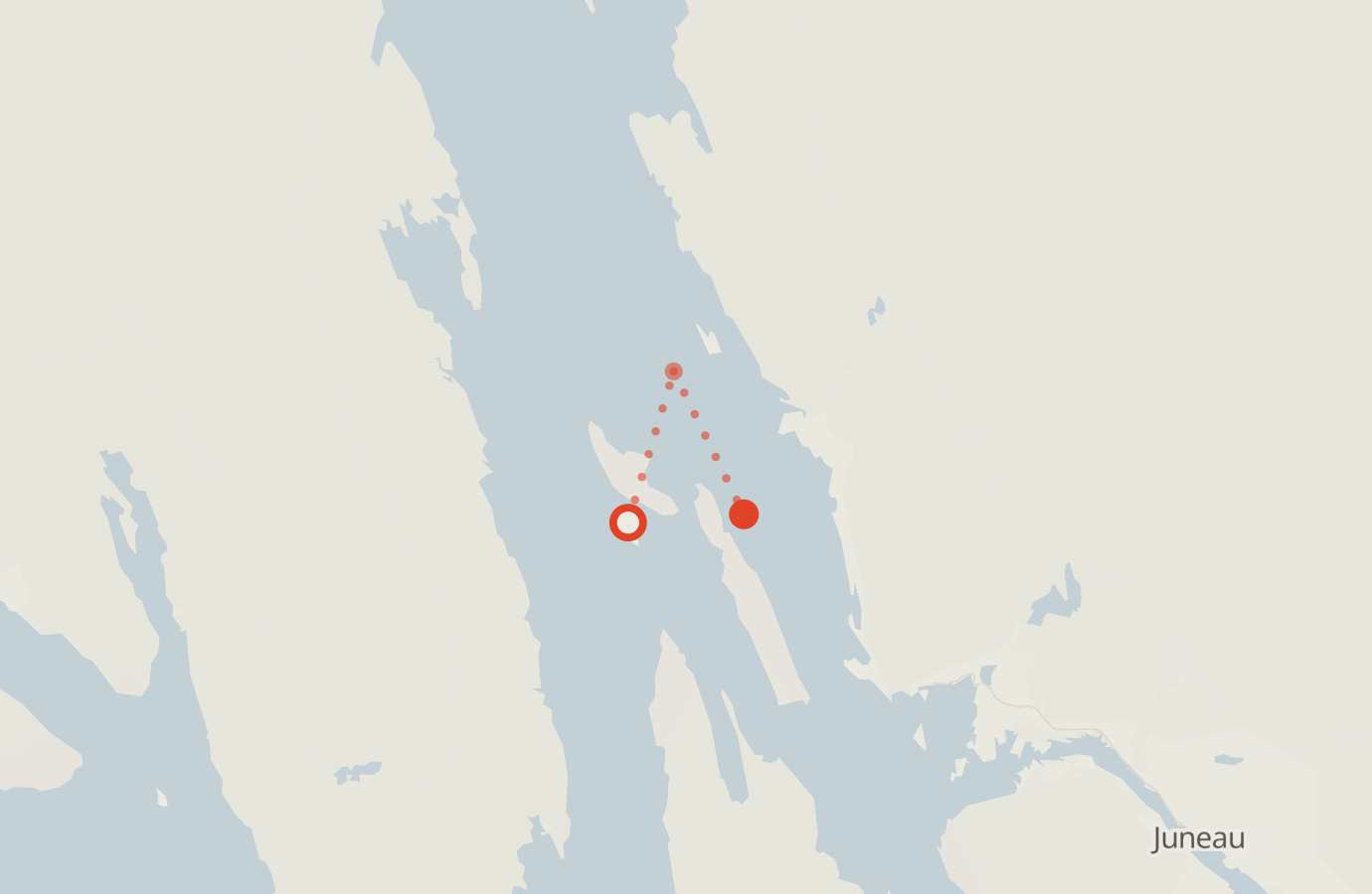 Activity map — real sighting points on an OpenStreetMap basemap
