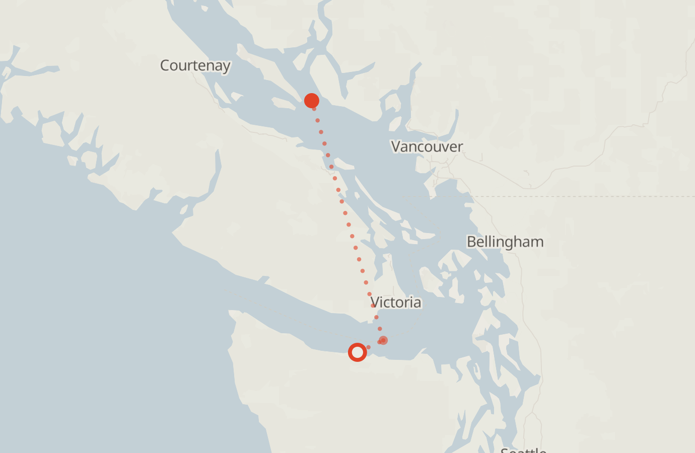 Activity map — real sighting points on an OpenStreetMap basemap