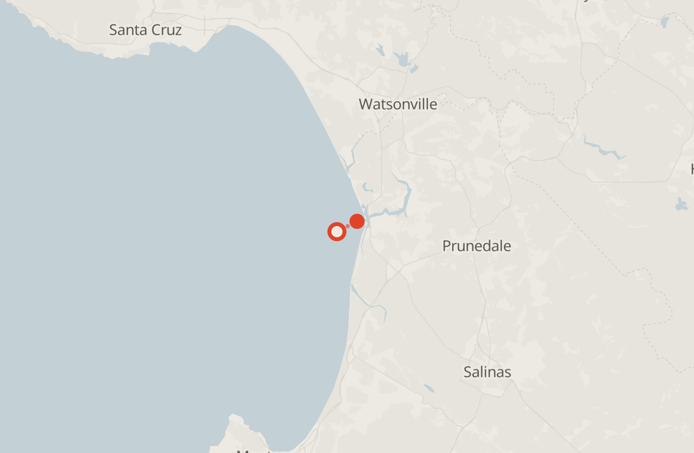 Activity map — real sighting points on an OpenStreetMap basemap