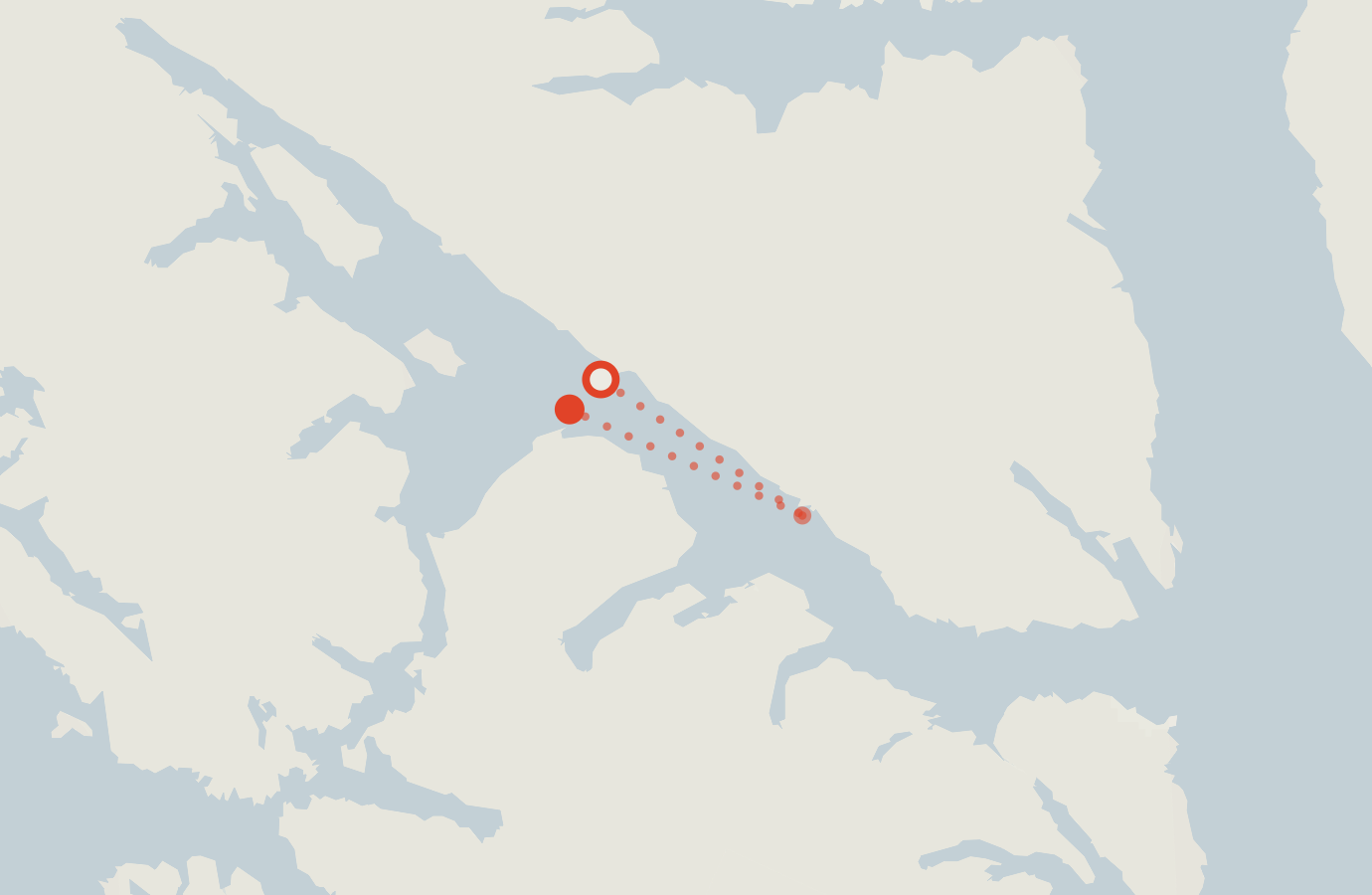 Activity map — real sighting points on an OpenStreetMap basemap