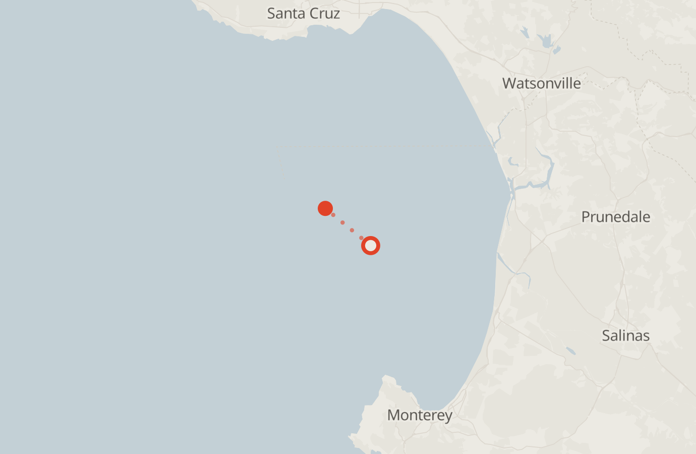 Activity map — real sighting points on an OpenStreetMap basemap