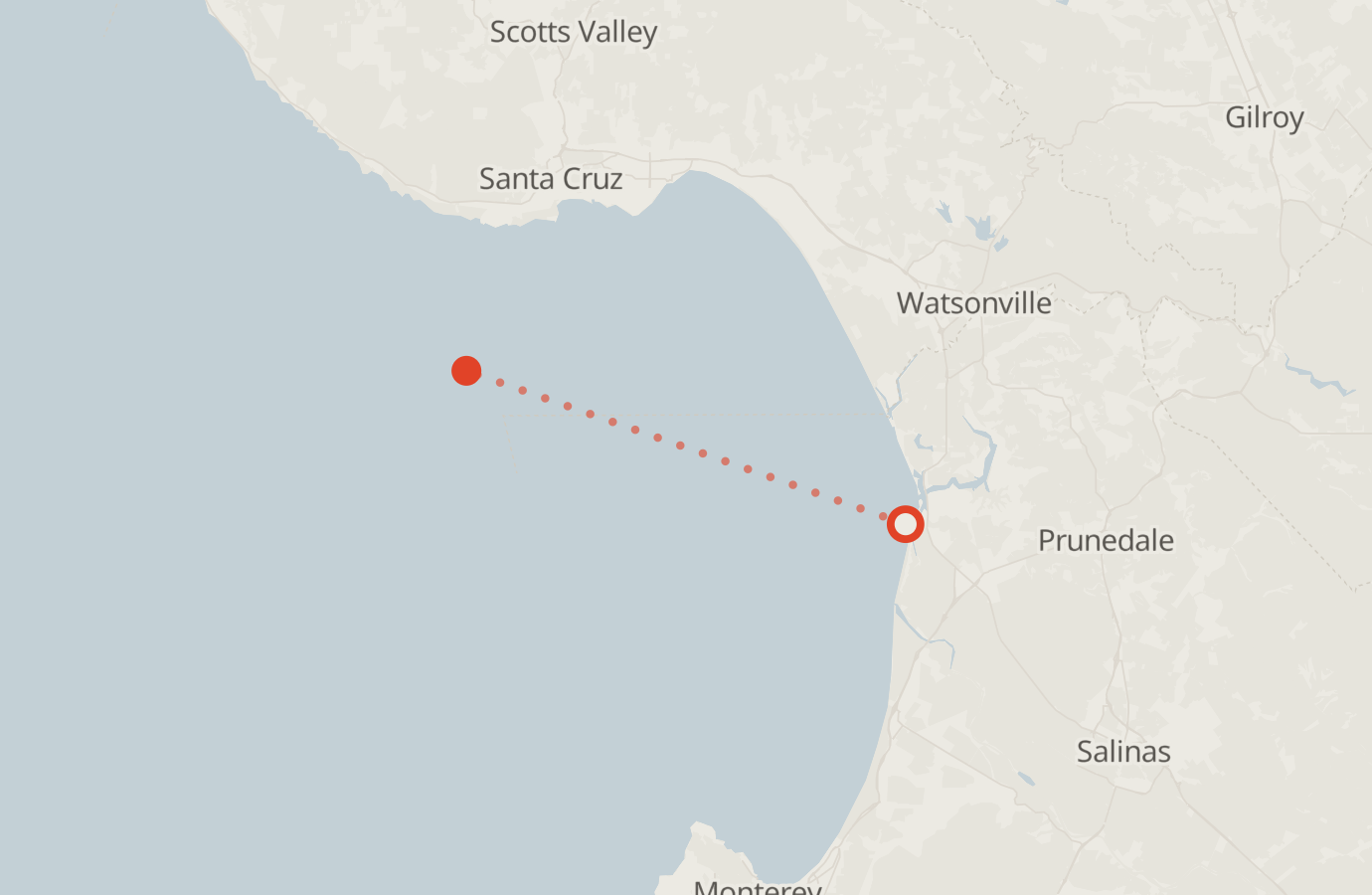 Activity map — real sighting points on an OpenStreetMap basemap