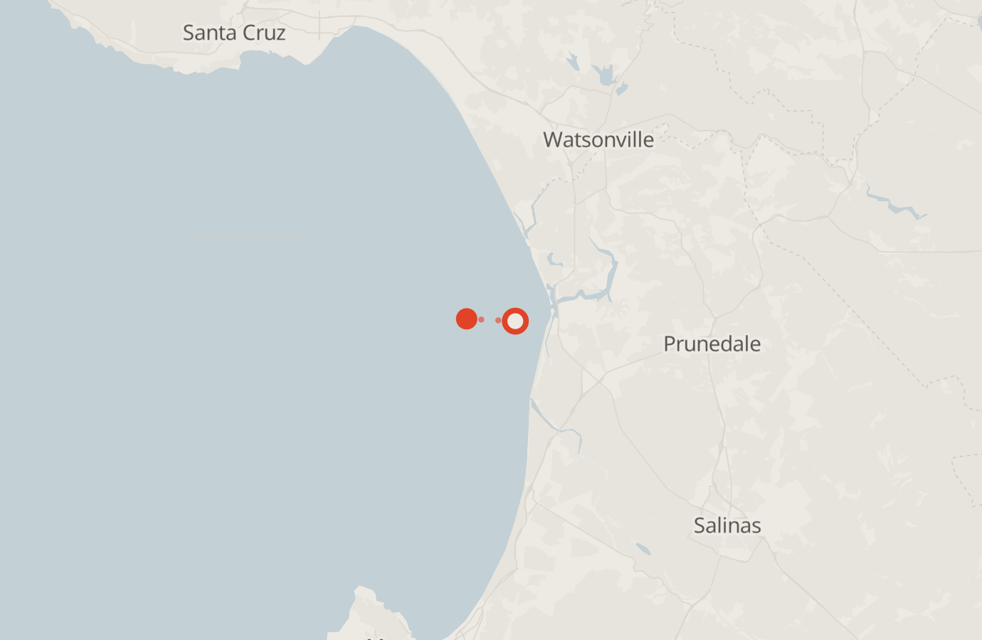 Activity map — real sighting points on an OpenStreetMap basemap