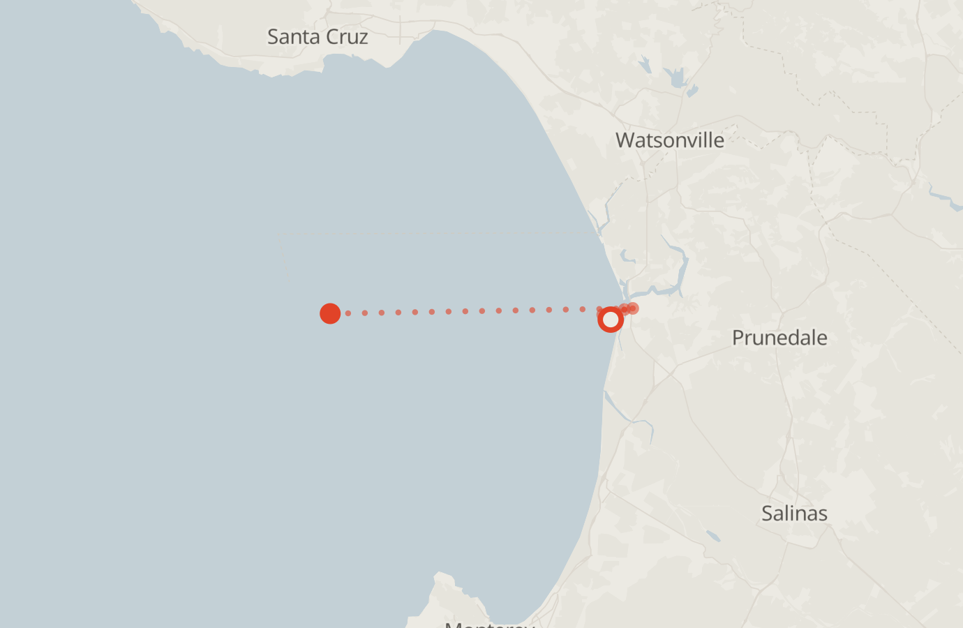 Activity map — real sighting points on an OpenStreetMap basemap