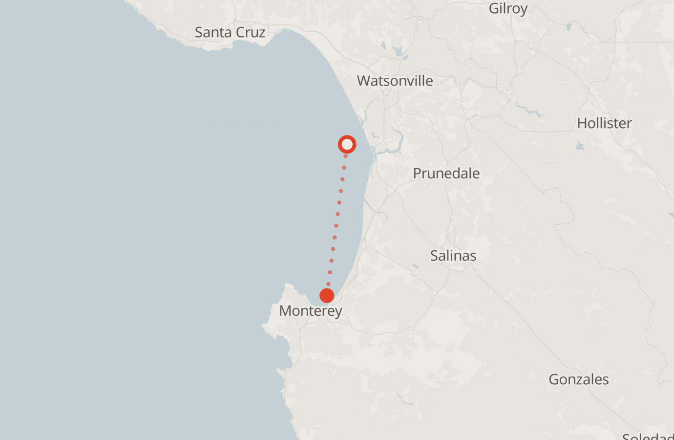 Activity map — real sighting points on an OpenStreetMap basemap