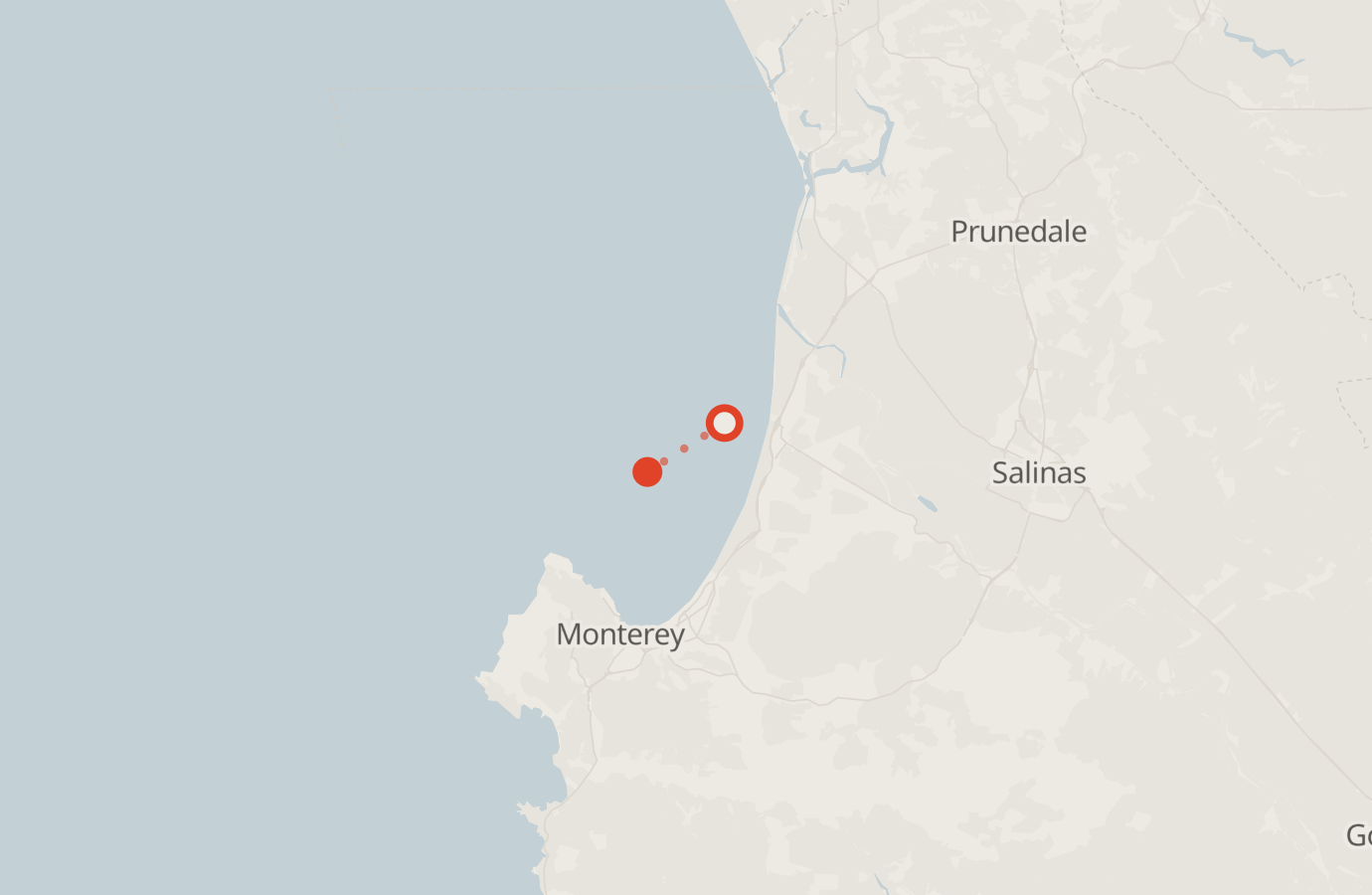 Activity map — real sighting points on an OpenStreetMap basemap