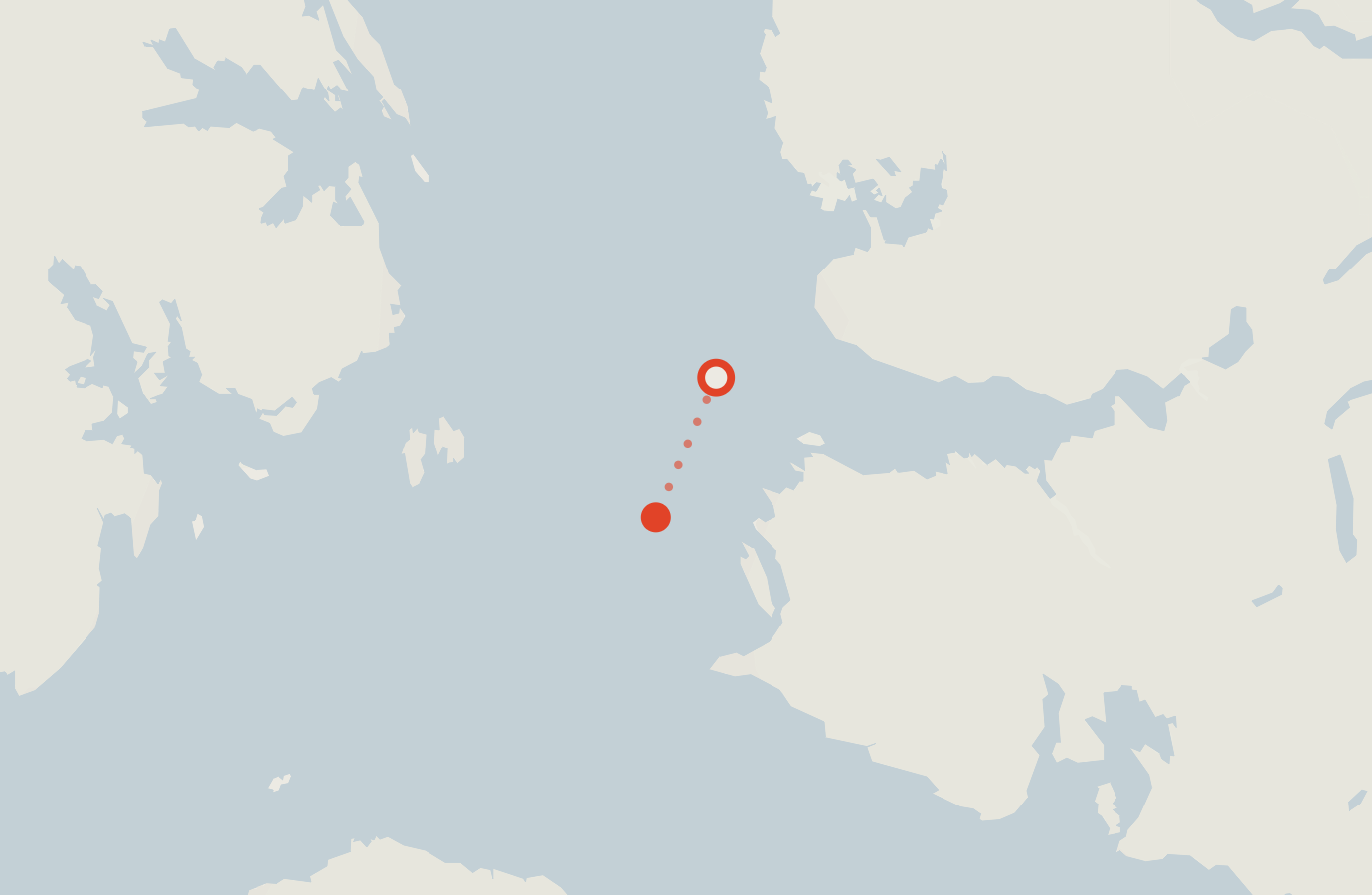 Activity map — real sighting points on an OpenStreetMap basemap