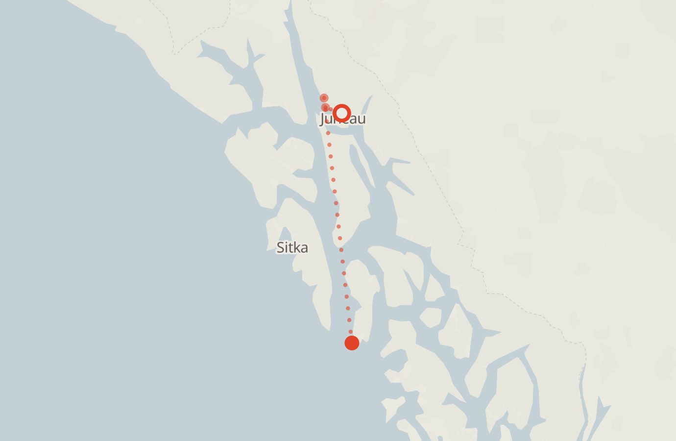 Activity map — real sighting points on an OpenStreetMap basemap