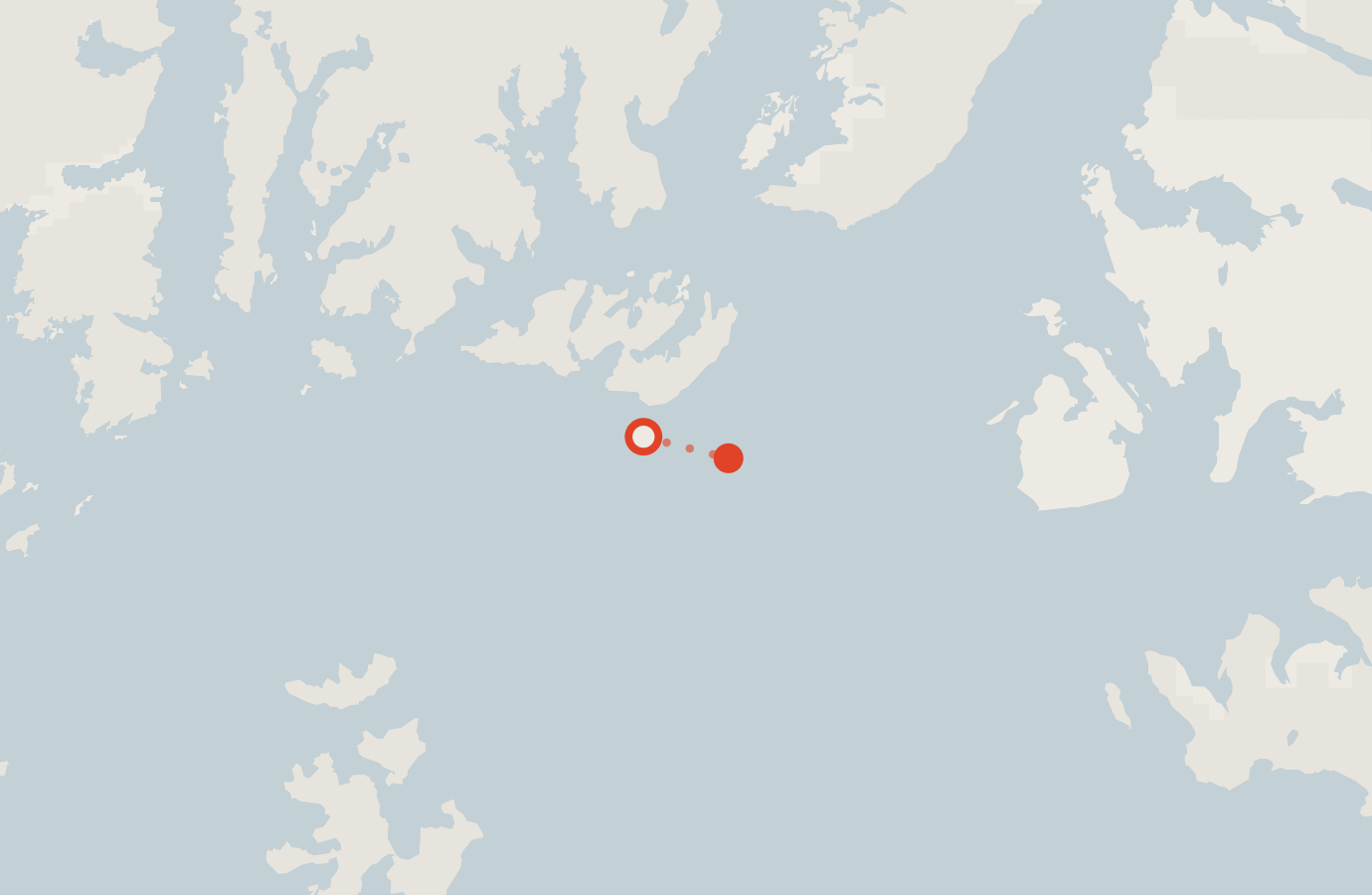 Activity map — real sighting points on an OpenStreetMap basemap