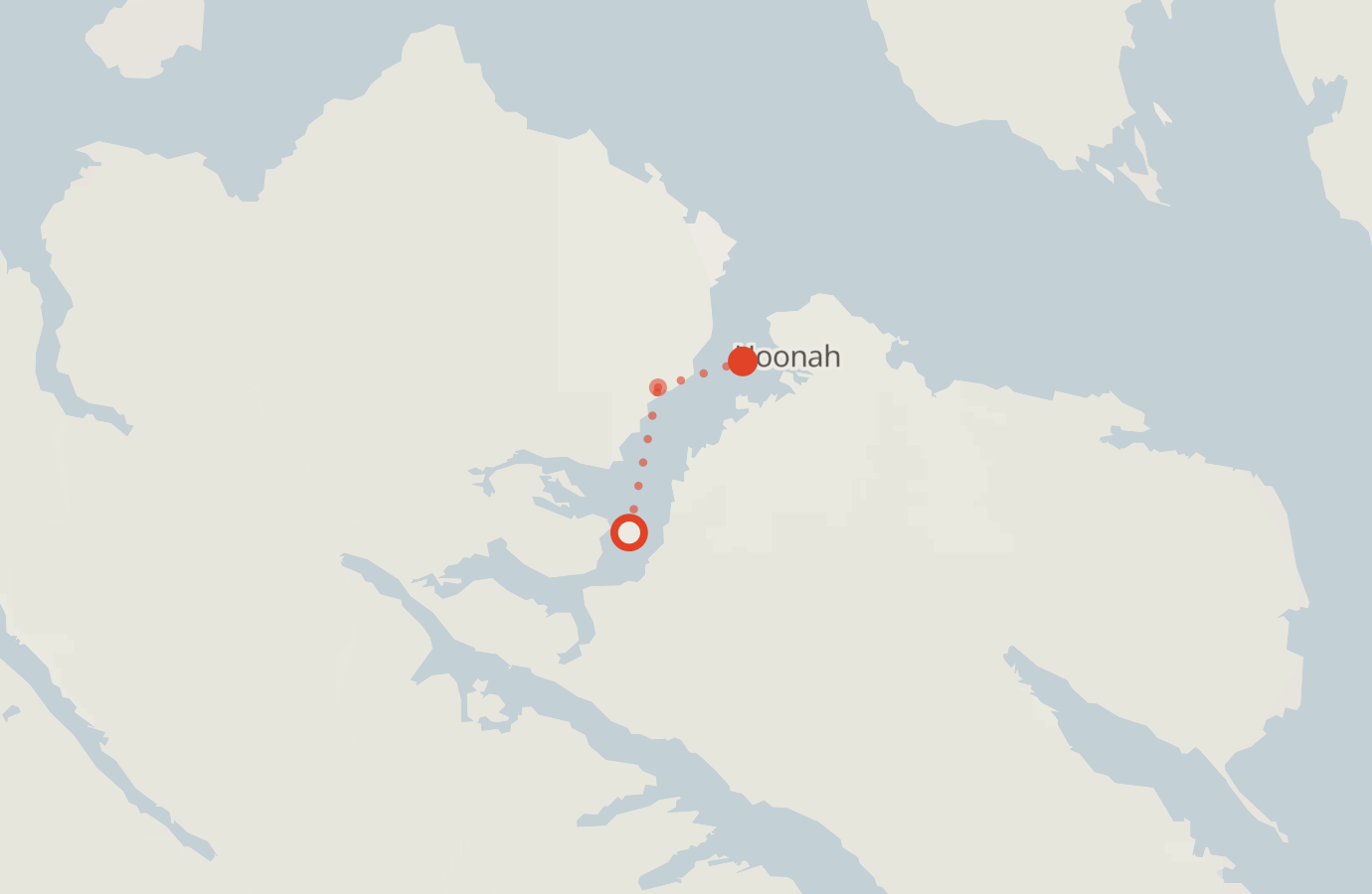 Activity map — real sighting points on an OpenStreetMap basemap