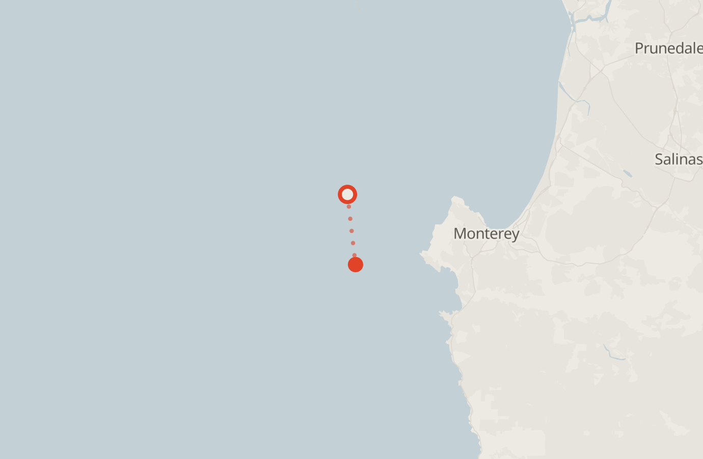 Activity map — real sighting points on an OpenStreetMap basemap