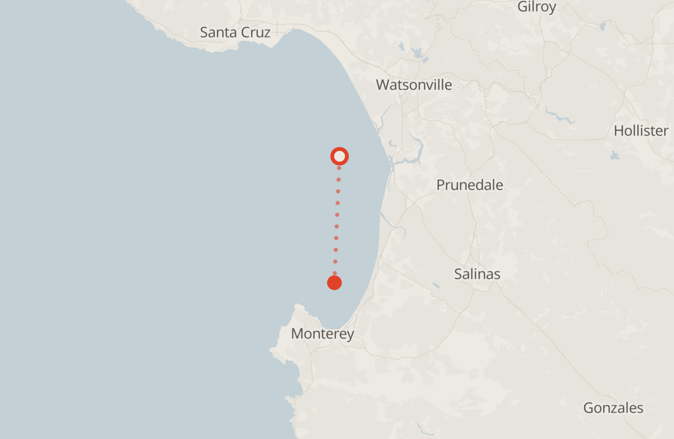 Activity map — real sighting points on an OpenStreetMap basemap