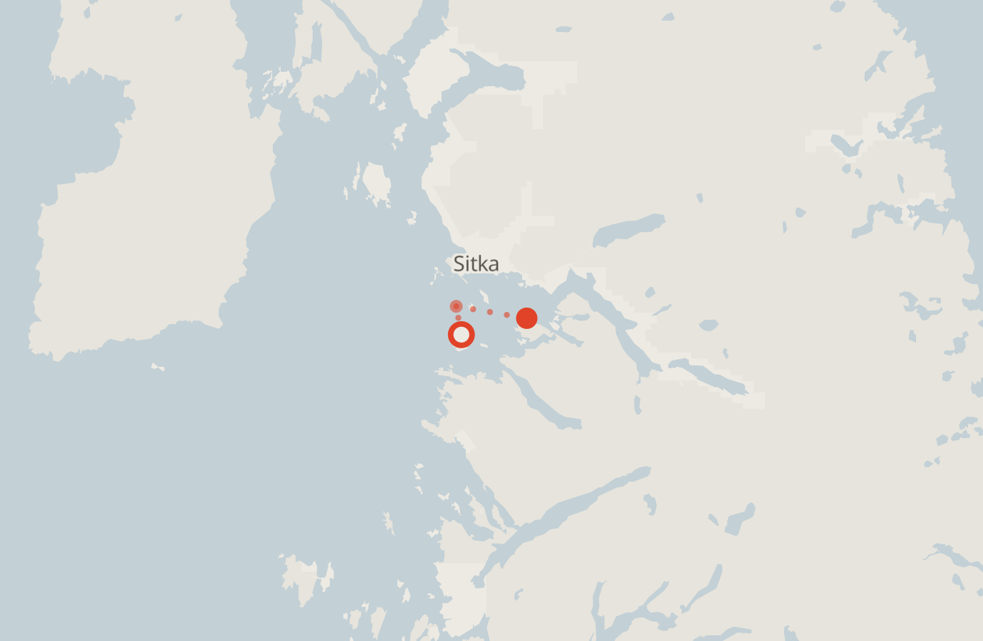 Activity map — real sighting points on an OpenStreetMap basemap