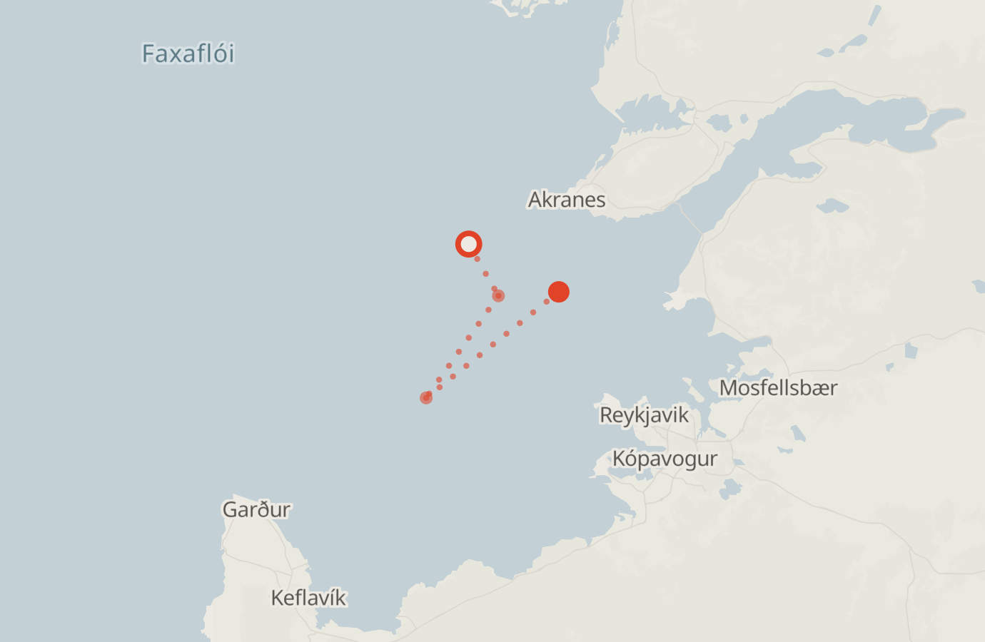 Activity map — real sighting points on an OpenStreetMap basemap