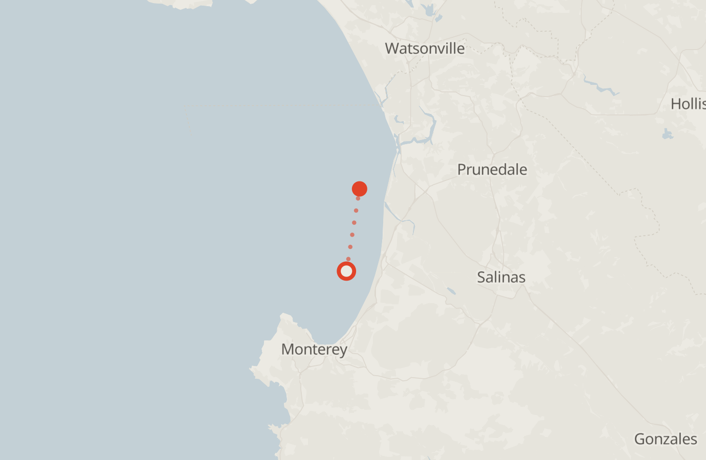 Activity map — real sighting points on an OpenStreetMap basemap