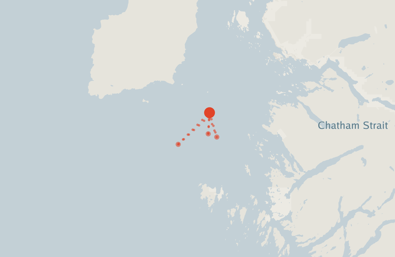 Activity map — real sighting points on an OpenStreetMap basemap