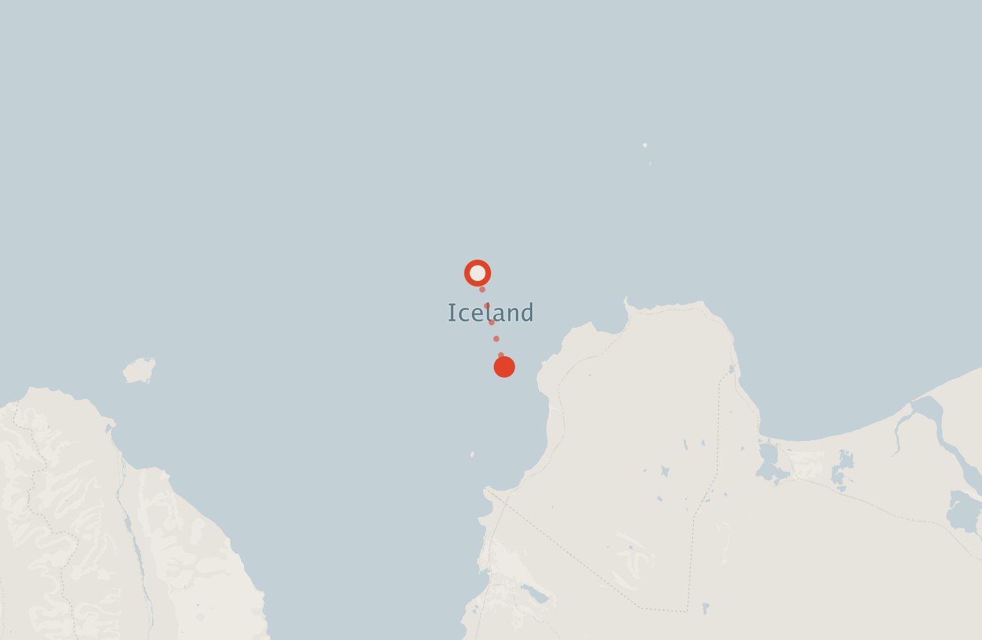 Activity map — real sighting points on an OpenStreetMap basemap