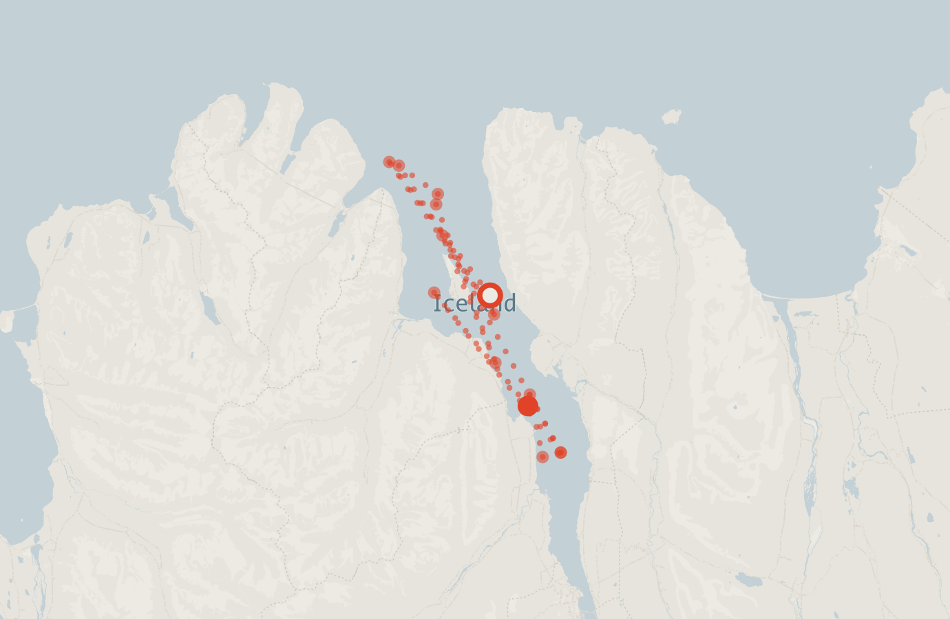 Activity map — real sighting points on an OpenStreetMap basemap