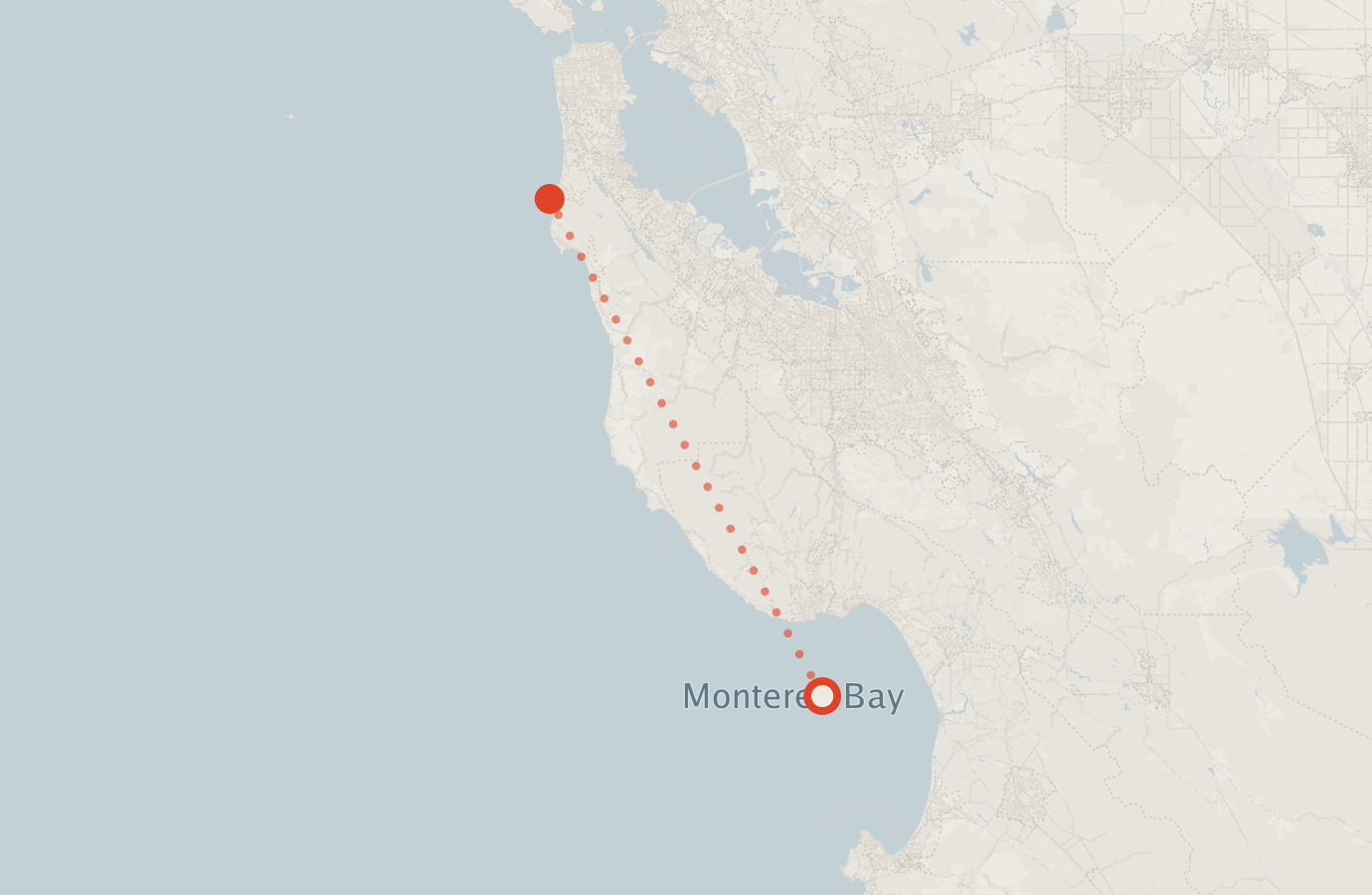 Activity map — real sighting points on an OpenStreetMap basemap