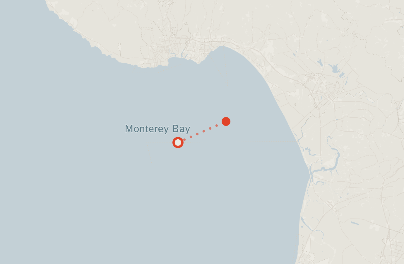 Activity map — real sighting points on an OpenStreetMap basemap