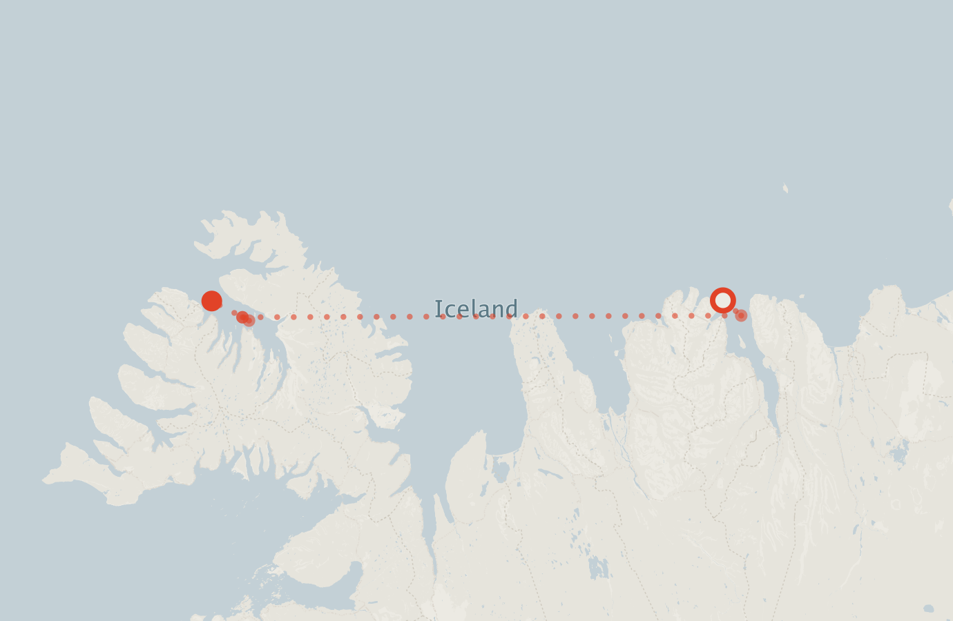 Activity map — real sighting points on an OpenStreetMap basemap