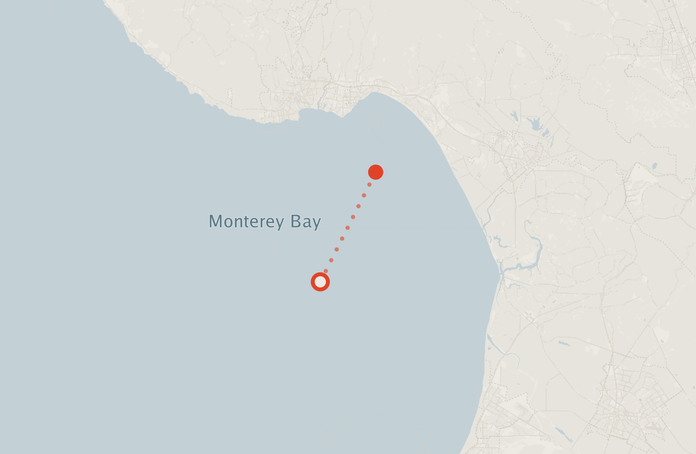Activity map — real sighting points on an OpenStreetMap basemap