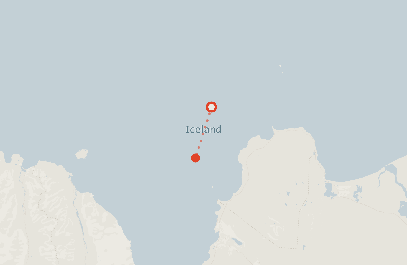 Activity map — real sighting points on an OpenStreetMap basemap