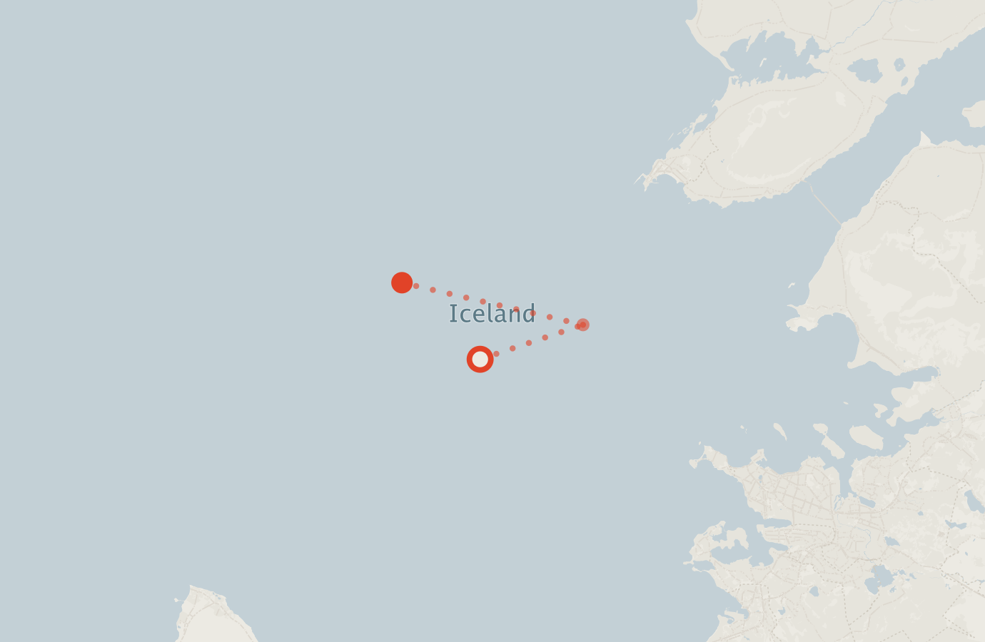 Activity map — real sighting points on an OpenStreetMap basemap