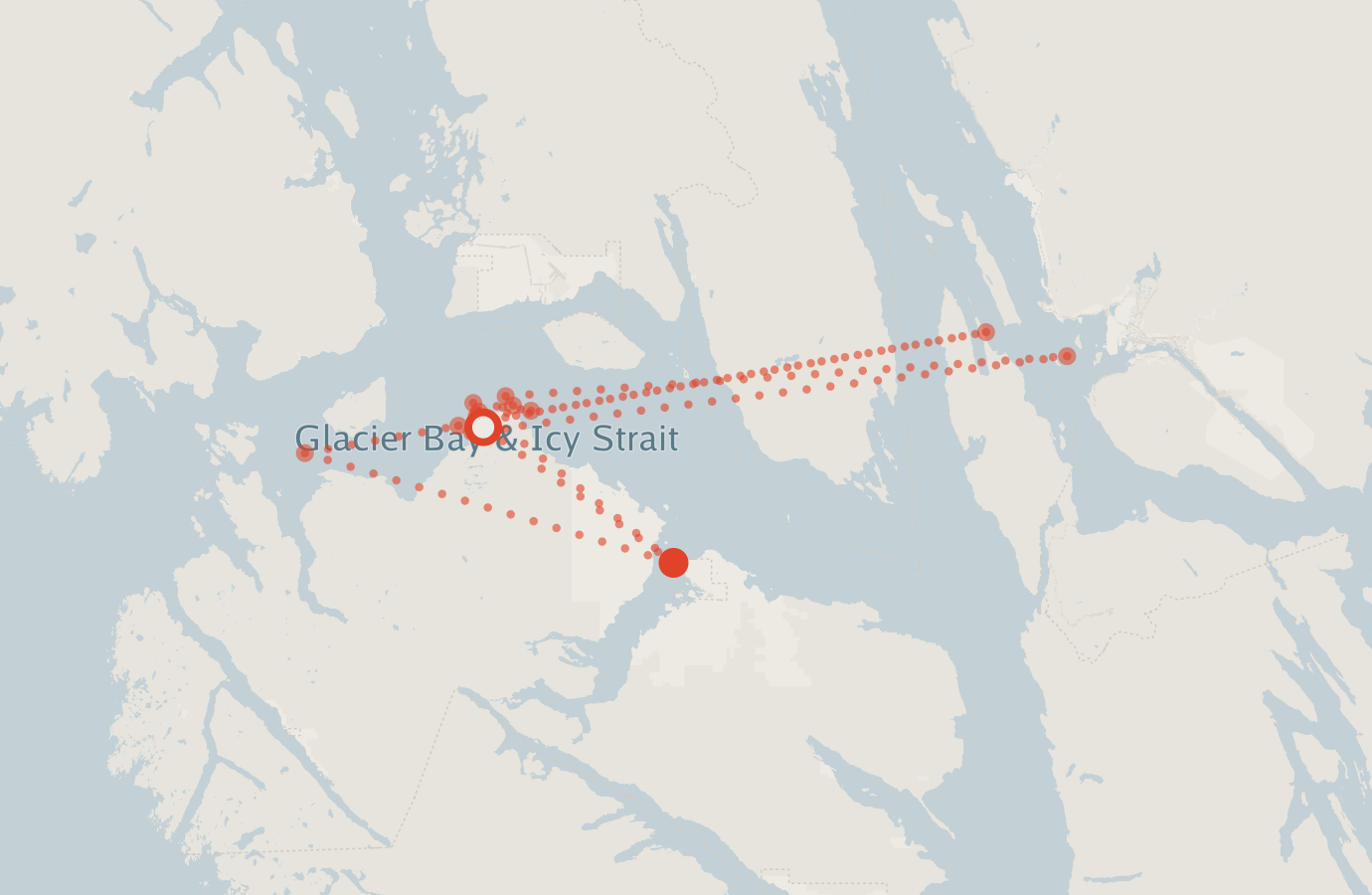 Activity map — real sighting points on an OpenStreetMap basemap