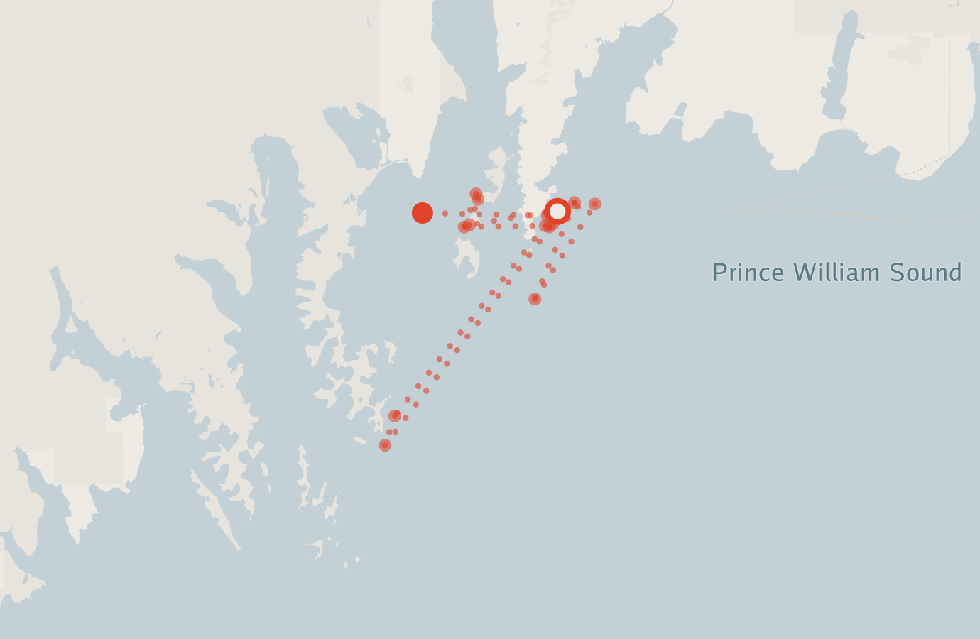 Activity map — real sighting points on an OpenStreetMap basemap