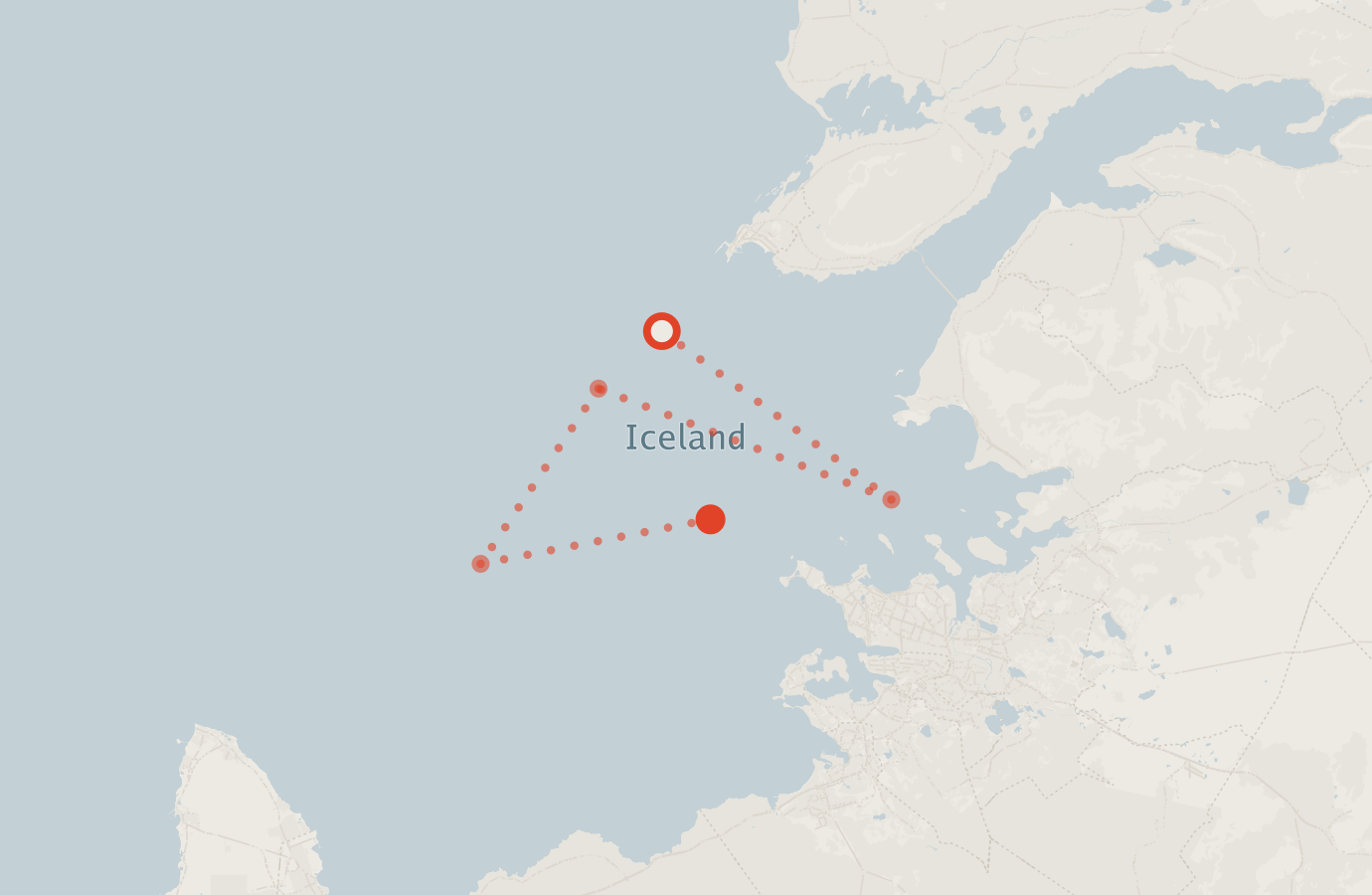 Activity map — real sighting points on an OpenStreetMap basemap