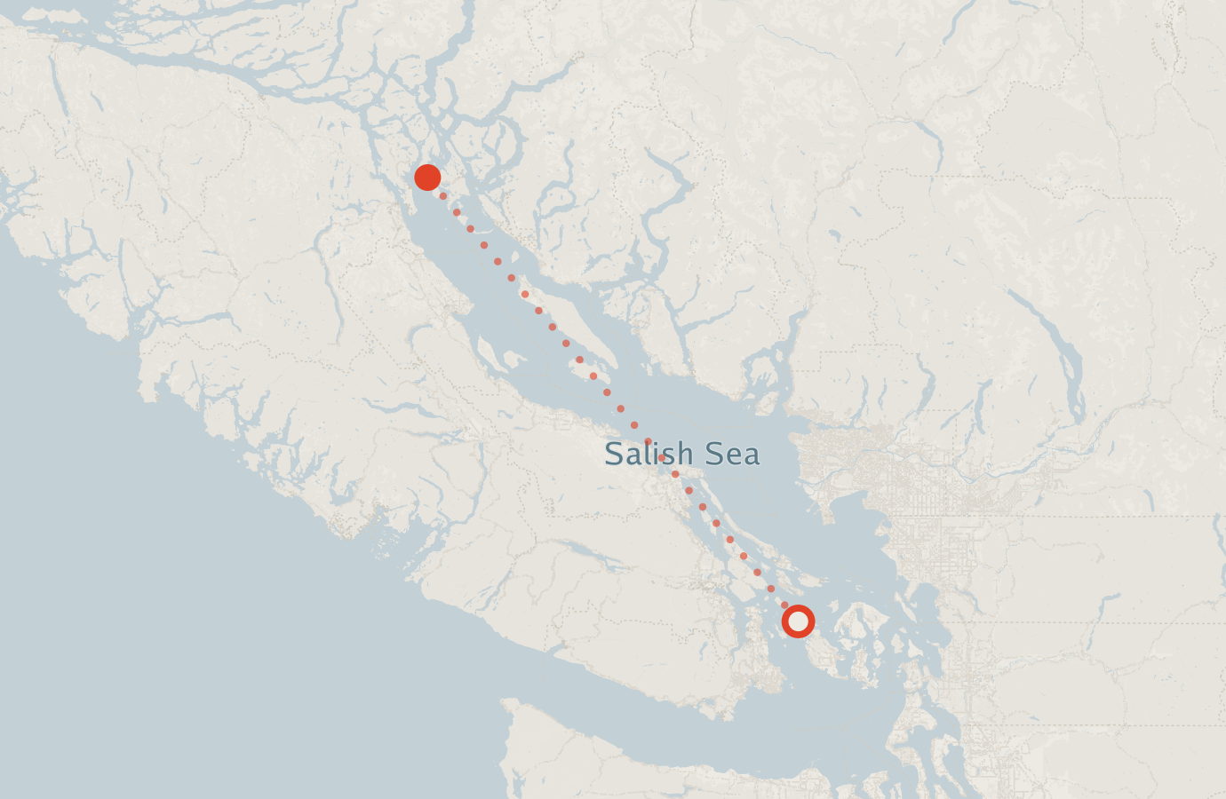 Activity map — real sighting points on an OpenStreetMap basemap
