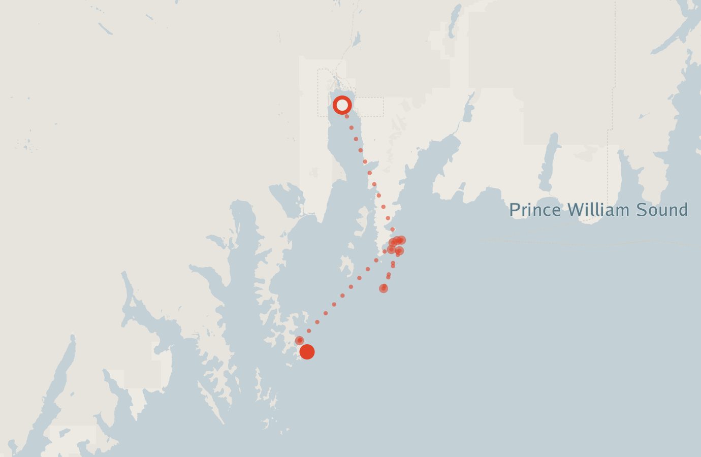 Activity map — real sighting points on an OpenStreetMap basemap