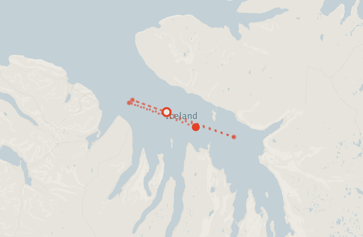 Activity map — real sighting points on an OpenStreetMap basemap