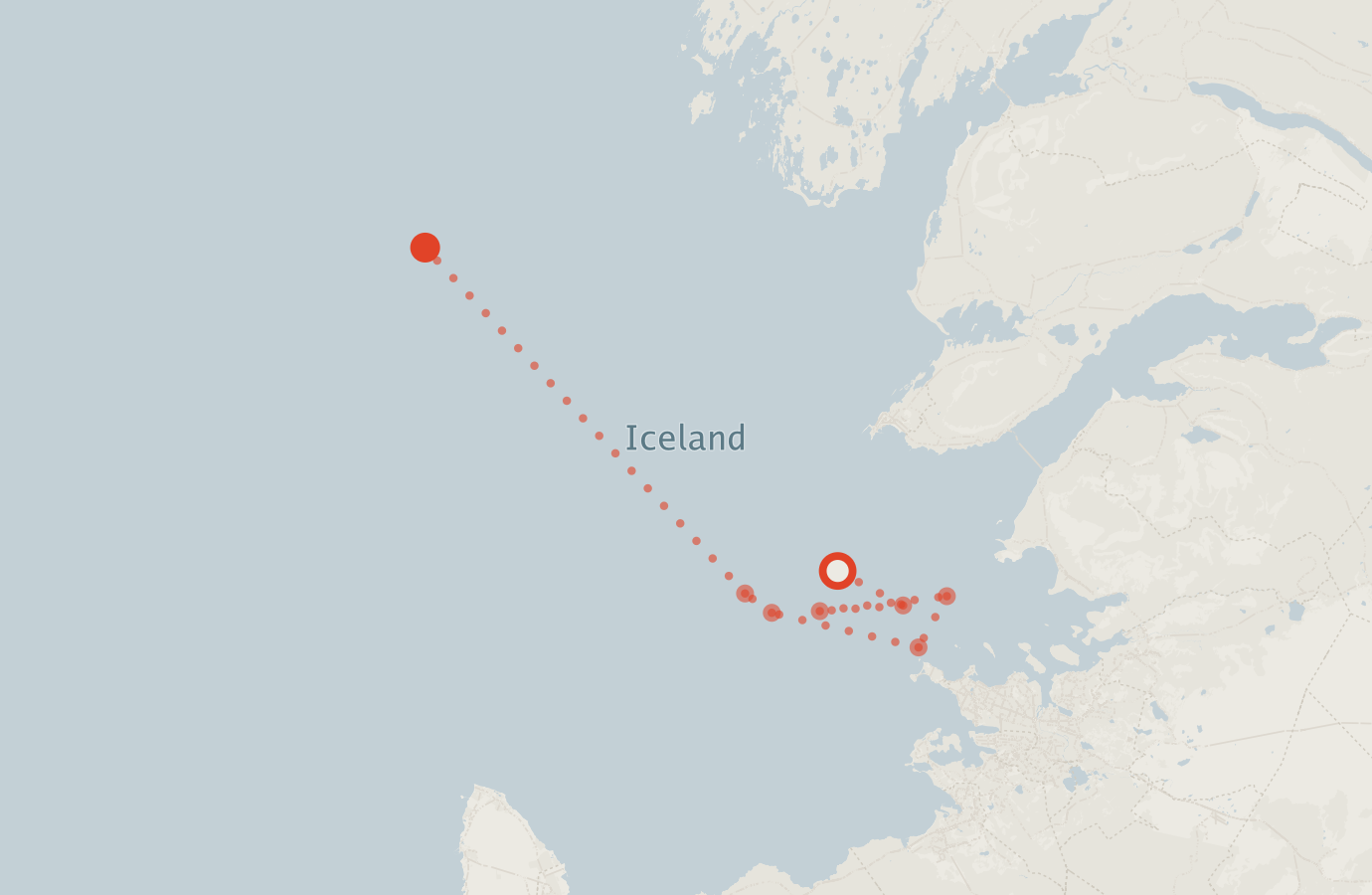 Activity map — real sighting points on an OpenStreetMap basemap