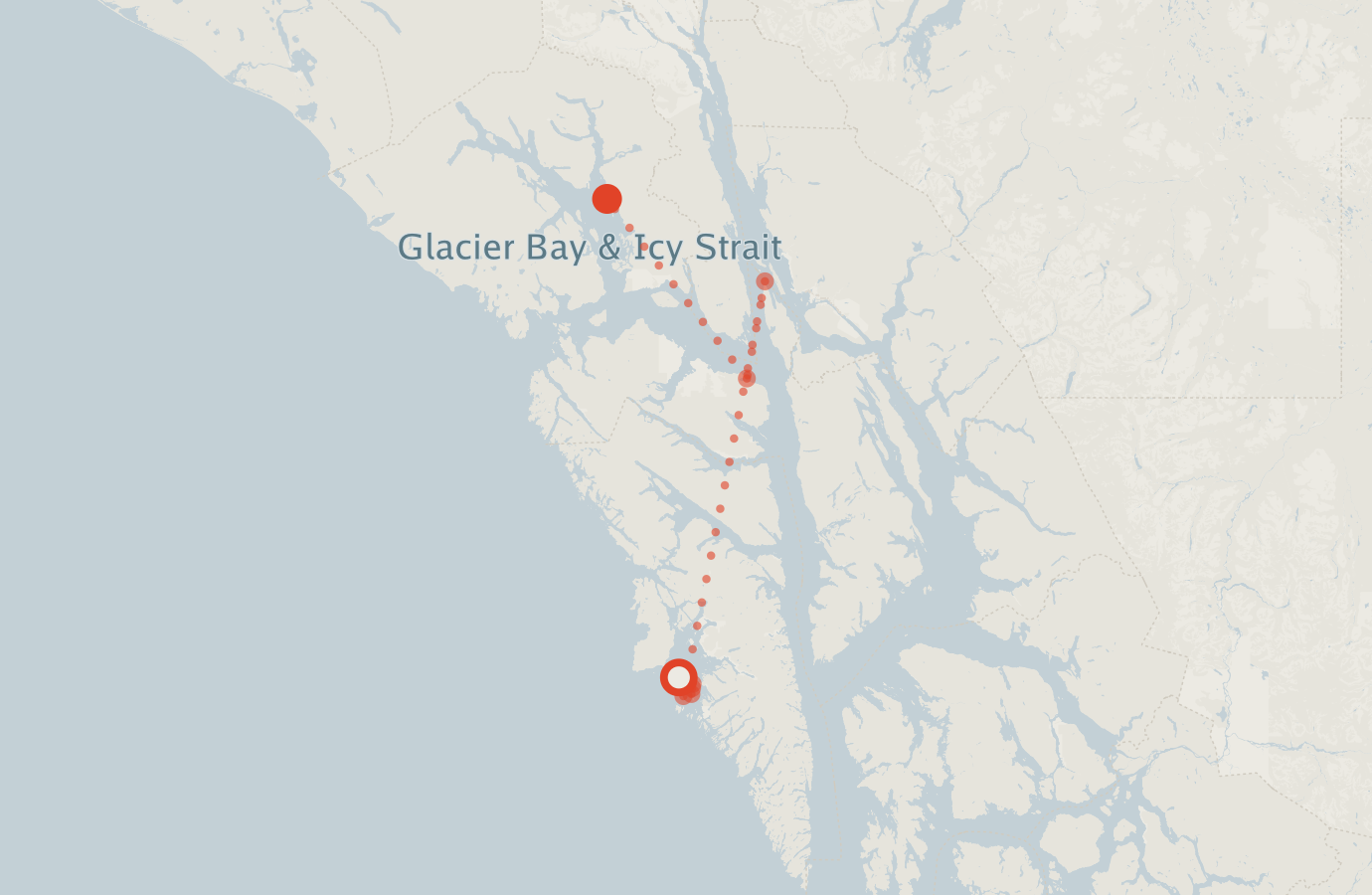 Activity map — real sighting points on an OpenStreetMap basemap