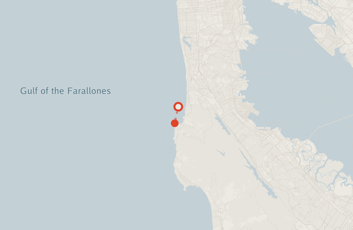 Activity map — real sighting points on an OpenStreetMap basemap