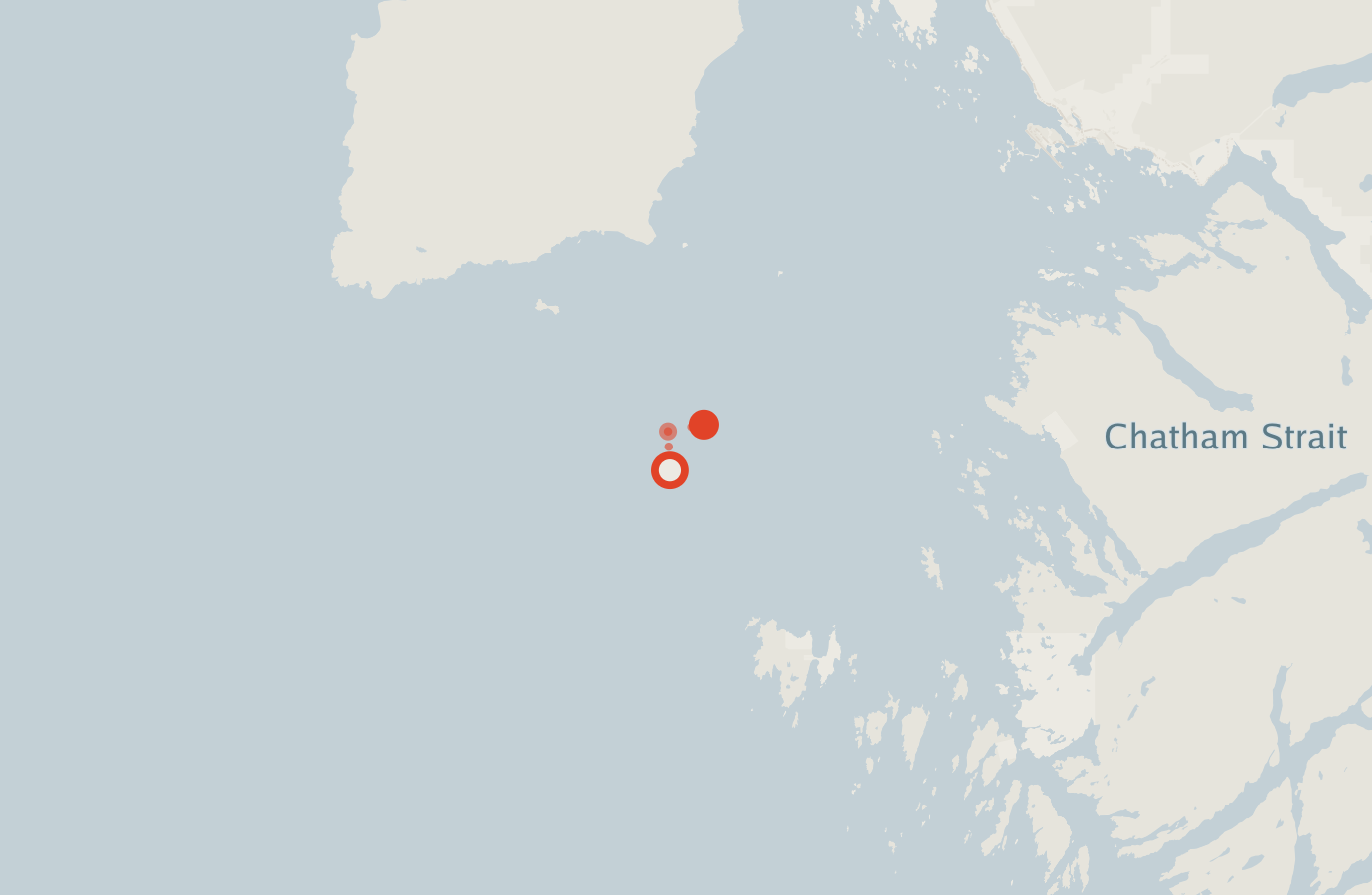 Activity map — real sighting points on an OpenStreetMap basemap
