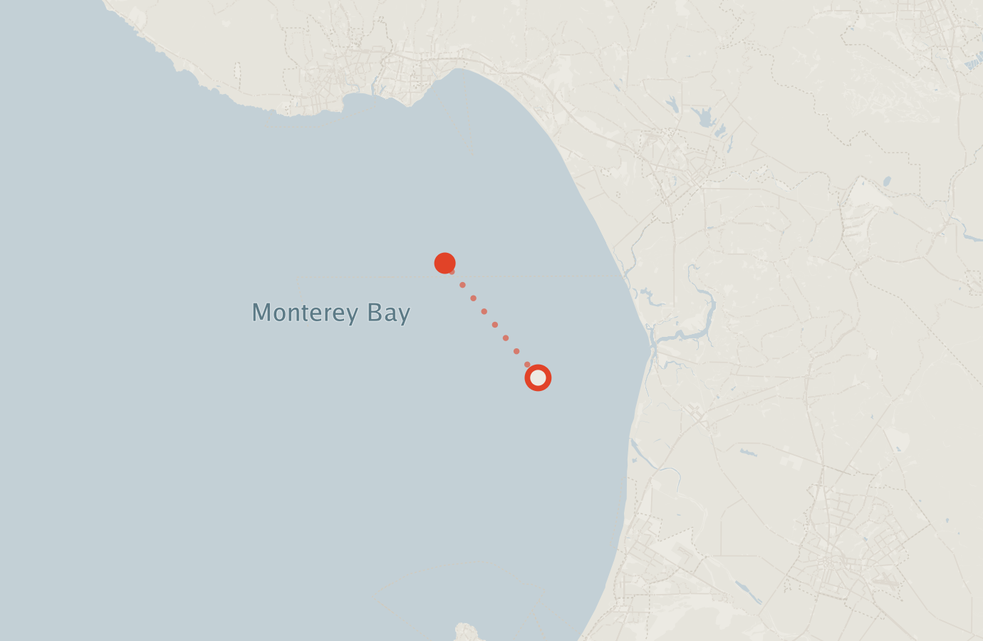 Activity map — real sighting points on an OpenStreetMap basemap