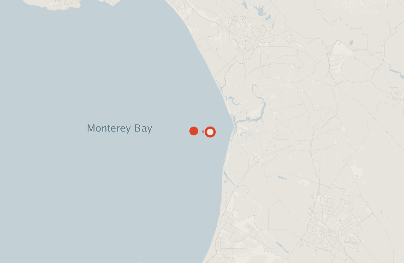Activity map — real sighting points on an OpenStreetMap basemap