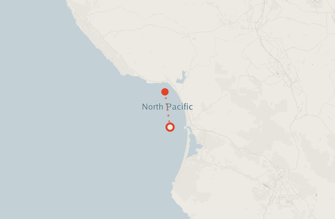 Activity map — real sighting points on an OpenStreetMap basemap