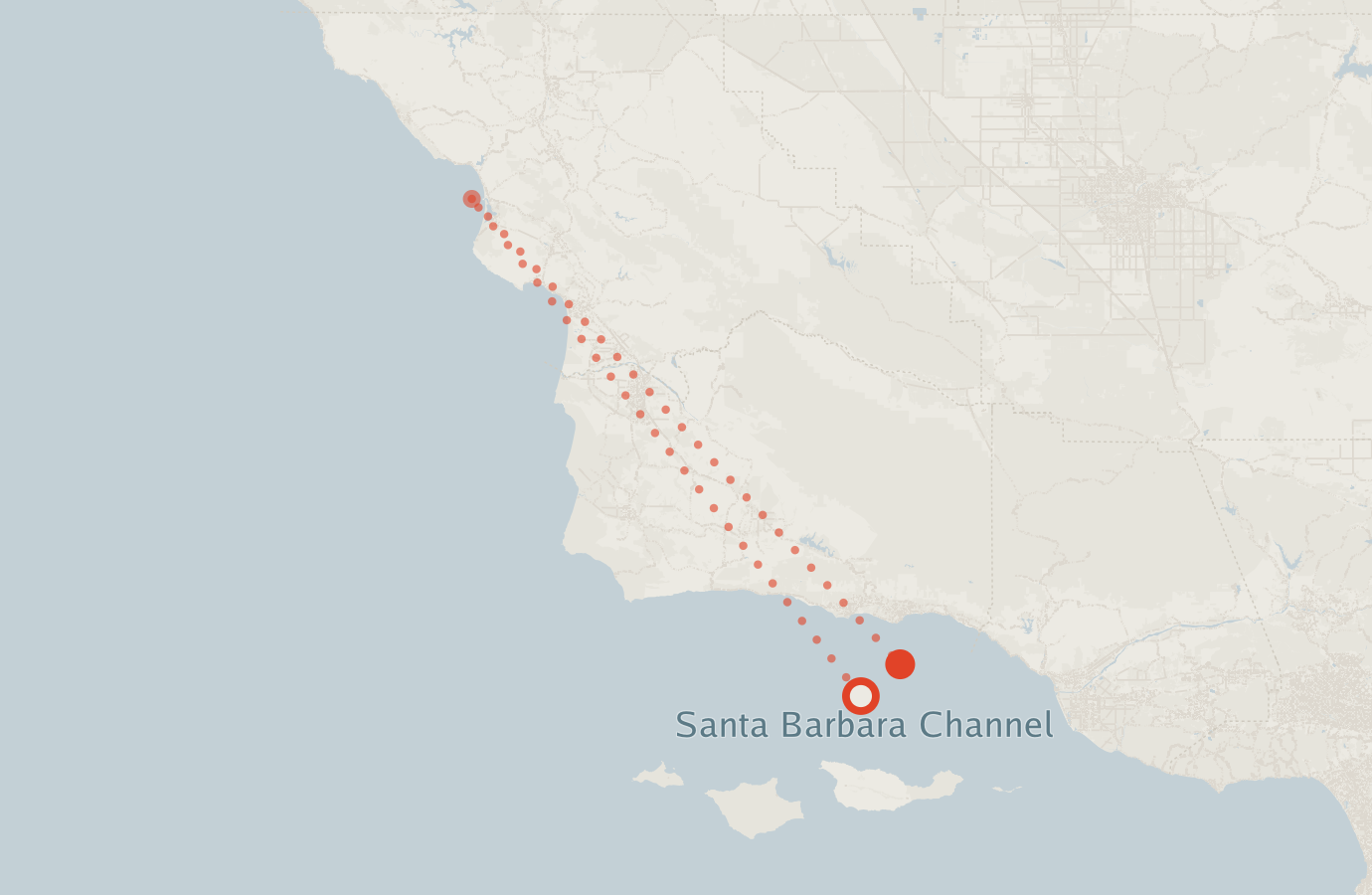Activity map — real sighting points on an OpenStreetMap basemap