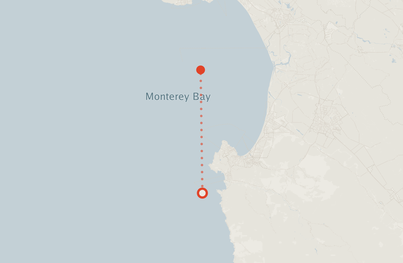 Activity map — real sighting points on an OpenStreetMap basemap
