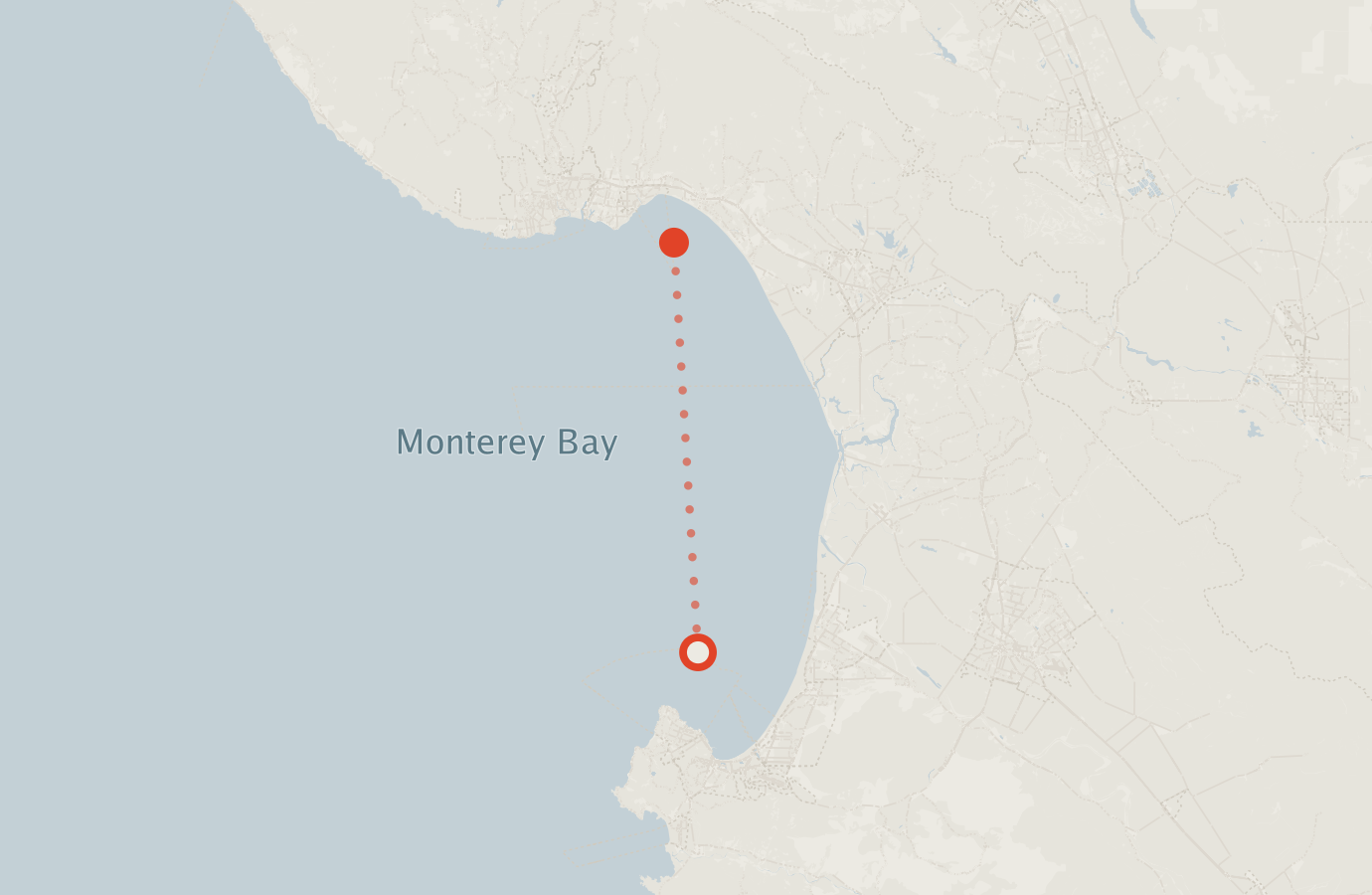 Activity map — real sighting points on an OpenStreetMap basemap