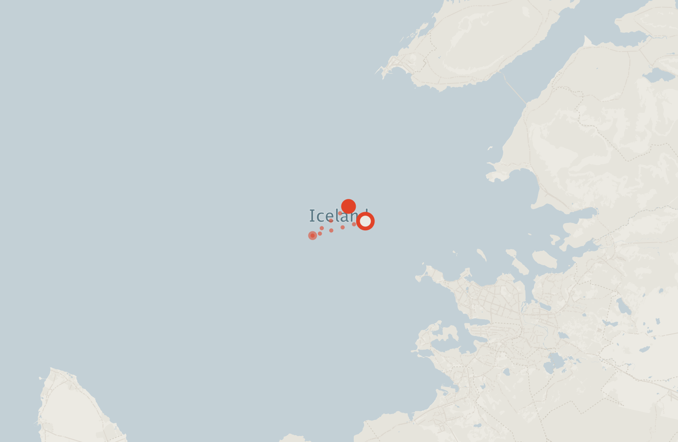 Activity map — real sighting points on an OpenStreetMap basemap